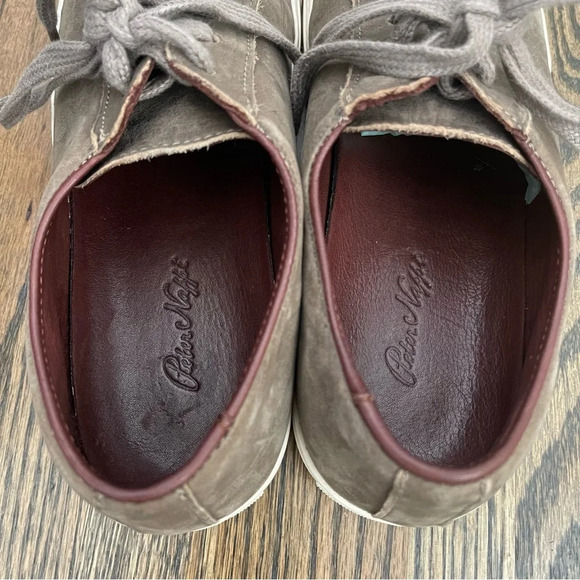 Peter Nappi tan leather lace up sneakers made in Portugal size 38/8 - Picture 6 of 9